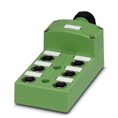 Phoenix Contact Sensor/Actuator Box; SACB-6/ 6-C SCO ; 6 Inputs; M12; Universal Signal; Single Occupancy; 120VAC/DC; Plug-In Screw; IP69K